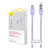 Gyorstöltő kábel Baseus USB-C és Lightning Explorer Series 1 m, 20 W, lila (CATS010205)