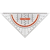 Háromszög vonalzó, geometriai, 25 cm, fogóval, Aristo GEO College (GEO23008)