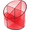 Helit Economy műanyag 4 részes áttetsző piros írószertartó 6390220 