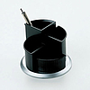 Helit írószertartó forgatható műanyag fekete 6220599