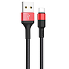 Hoco - Data Cable Xpress töltés (X26) - USB-A - USB Type-C, 10 W, 2A, 1,0 m - Fekete/piros (KF239209)