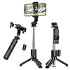 Hoco - Selfie Stick (K17) - Stabil állványtartó Bluetooth távirányítóval, 60 cm - Fekete (KF239424)
