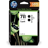 HP P2V31A  No.711 Black tintapatron eredeti 2db/csomag