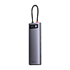 Hub USB-C 12in1 Baseus Metal Gleam Series szürke (WKWG020213)