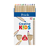 Ico Creative Kids színesceruza készlet 12db-os natúr test vastag háromszög