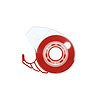 ICO Smart ragasztószalag adagoló kézi áttetsző- piros 12 x 10 mm és 19 x 33 mm ragasztószalaghoz