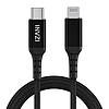 INVZI USB-C - Lightning kábel, MFi, 2 m, fekete (CTL2M)