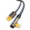 Joyroom Angled Lightning - USB-kábel a gyors töltéshez és adatátvitelhez 2,4A 1,2 m fekete (S-UL012A6)