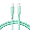 Joyroom Multi-Color Series SA34-CC3 USB-C / USB-C kábel 60 W gyors átvitel 1 m - zöld