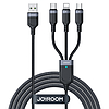Joyroom Multi-Use Series 3 1-en kábellel S-1T3018A18 Lightning USB-C micro USB 30 cm - fekete