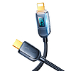 Joyroom USB C - Lightning 20 W-os kábel töltési teljesítmény kijelzővel, 1,2 m fekete (S-CL020A4)