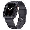 Kingxbar CYF106 2 az 1-ben páncélozott tok Apple Watch SE-hez, 8, 7, 6, 5, 4, 3, 2, 1 (41, 40, 38 mm) szürke szíjjal