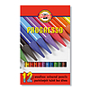 Koh-I-Noor Progresso 8756 tömör grafit színesceruza készlet 12db-os normál kerek