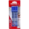 Kores K1-M golyóstoll kék, műanyag, kupakos eldobható 1 mm kék írásszín 3db/csomag