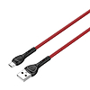LDNIO LS482 2m USB - Micro USB kábel, piros (LS482 micro)