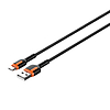 LDNIO LS532, USB - USB-C 2 m-es kábel, szürke-narancs (LS532 type c)