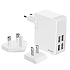 Leitz Complete hálózati töltőfej, átalakítóval, 4 x USB, univerzális, 5 V, fehér