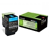 Lexmark 802HC CX410 CX510 lézertoner eredeti Cyan 3K 80C2HC0