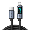 Lightning - USB C kábel 20W 1,2m LED kijelzővel Joyroom S-CL020A16 - fekete