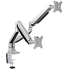 LogiLink Dual alumium monitor desk mount, tilt -90/+90, swivel -90/+90, level adjustment -90/+90 (BP0043)