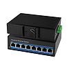 LogiLink Industrial Fast Ethernet PoE switch, 8 portos, 10/100 Mbit/s (NS201P)