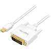 Logilink mini DisplayPort cable, DP 1.2 to DVI, white, 3m (CV0138)