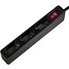 Logilink Outlet Strip, 3 Euro sockets, w. switch, black (LPS230B)