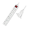 Logilink Outlet Strip, 6 safety sockets, w/ switch, +1 pass-through, white (LPS274)