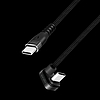 Logilink USB 2.0 Type-C kábel, C/M 180 fok - USB-C/M, alu, fekete, 2 m (CU0191)