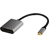 Logilink USB 3.2 Gen 1 Type-C adapter, C/M to DP/F, 4K, alu,black/grey, 0.15 m (CUA0102)