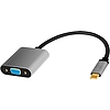 Logilink USB 3.2 Gen 1 Type-C adapter, C/M to VGA,1080p,alu,black/grey, 0.15 m (CUA0104)