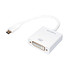 LogiLink USB 3.2 Gen1 Type-C adapter, C/M DVI-D/F, 1080p, fehér, 0,14 m (UA0245A)