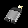 Logilink USB 3.2 Gen2 Type-C adapter, USB-C/M to mDP/F, 8K, alu, fekete/szürke (CUA0205)
