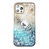 Luxus iPhone 14 Plus tok Kingxbar Phoenix kristályokkal - arany és kék