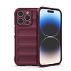 Magic Shield Case tok iPhone 14 Pro telefonhoz, bordó színben elasztikus páncélozott borítás