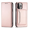 Mágneses kártyatartó iPhone 13 Pouch Card pénztárca kártyatartó rózsaszín