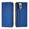 Mágneses kártyatartó Samsung Galaxy S23+ flip cover pénztárcatartó kék színű
