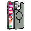 Mágneses színű matt tok iPhone 15 Plus készülékhez - fekete