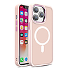 Mágneses színű matt tok iPhone 15 Plus készülékhez - rózsaszín