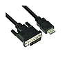 Monitor konverter kábel HDMI M papa  - DVI M papa  1,8m összekötő, átalakító kábel