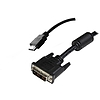 Monitor konverter kábel HDMI M papa  - DVI M papa  1,5m összekötő, átalakító kábel  Cable-551G 1,6