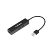 Natec Dragonfly USB 2.0-ról 3 USB+RJ45 hub, fekete (NHU-1413)