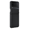 Samsung Flap bőr borítású bőr tok Samsung Galaxy Z Flip4 összecsukható bőrtokhoz, fekete (EF-VF721LBEGWW)