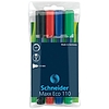 Schneider Maxx Eco 110 tábla- és flipchart marker készlet 1-3 mm kerek hegy 4 db-os készlet utántölthető