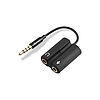 Sharkoon PMP35 3.5mm TRRS jack - 3.5mm audio + mikrofon jack átalakító (4044951015900)