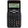 Sharp ELW506TBSL  számológép 640 tudományos funkció, 4 soros kijelző, normál, statisztikai, DRILL (véletlenszerű matematikai feladványok: +,-,x,/), egyenlet, komplex, mátrix üzemmód, 10 memória, lebeg