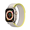 Sport tépőzáras pánt Apple Watch 9 / 8 / 7 / 6 / SE / 5 / 4 / 3 / 2 / 1 (38, 40, 41 mm) Dux Ducis szíj YJ verzióhoz - sárga-bézs