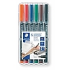 Staedtler Lumocolor OHP 313S alkoholos rostirón tűhegy 0,4mm 6db-os készlet