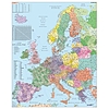 Stiefel falitérkép Európa irányítószámos térképe 100x140 cm fémkeretes 12048500FLP