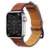 Szíj Bőr Bőr szíj Apple Watch SE-hez, 8, 7, 6, 5, 4, 3, 2, 1 (41, 40, 38 mm) pántos karkötő piros